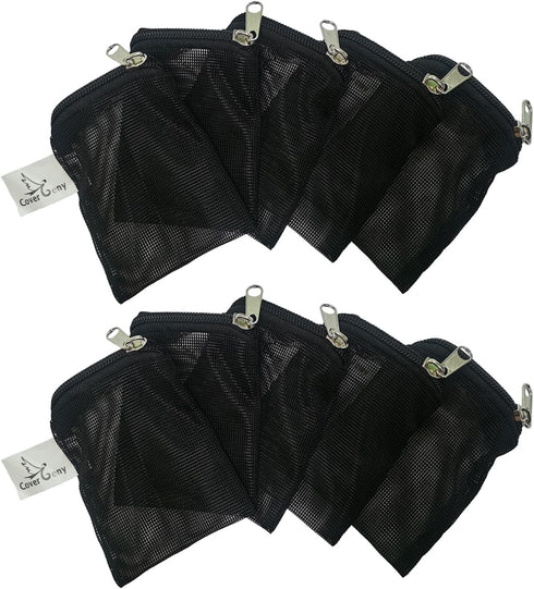 10 Pieces Mini Fish Tank Media Mesh Filter Bags, 3" x 4" Reusable Bags for Activated Carbon and Ceramic Rings