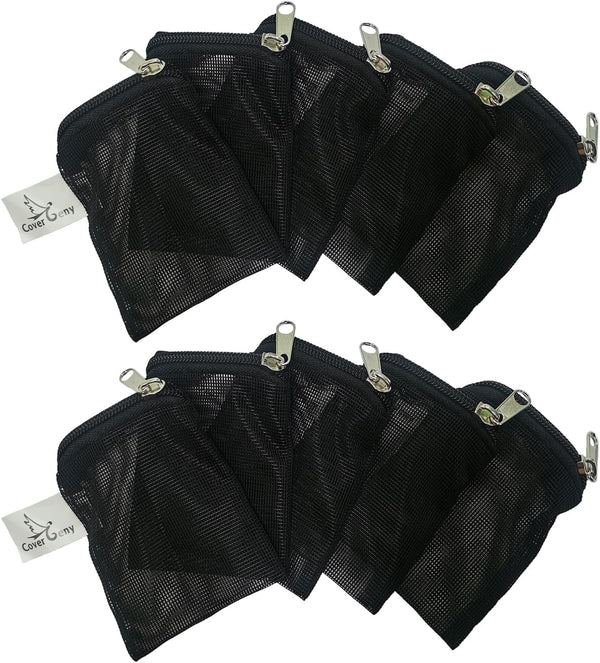 10 Pieces Mini Fish Tank Media Mesh Filter Bags, 3" x 4" Reusable Bags for Activated Carbon and Ceramic Rings
