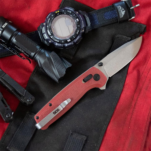 G10 G10 D2 SOG Terminus XR Daily Carry Rugged EDC Ambidextrous Pocket Folding Knives | Handle | Wear-Resistant Steel