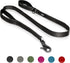 TwoEar 6FT 1IN Strong Black Dog Leash, 2 Padded Handles, Traffic Handle for Extra Control, Reflective Lead for All Dogs