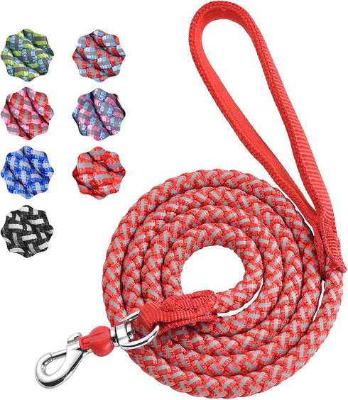 Dog Training Leash for Small to Medium Dogs - Chew Proof and Reflective Rope Dog Lead
