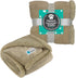 PetAmi Dog Blanket for Medium Large Dogs, Soft Sherpa Reversible Washable Fleece Furniture Protector, 40x60 Solid Taupe