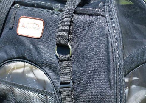 Armarkat PC101B Roll Away Pet Carrier, Black