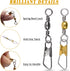 Fishing Barrel Swivel with Safety Snap, 145/160pcs High Strength Stainless Steel Fishing Snap Swivels, Saltwater Tackle