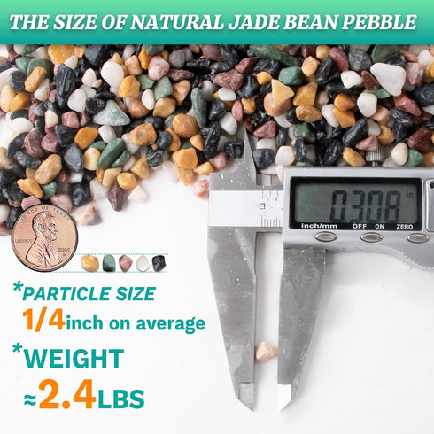 2.4lb Aquarium Gravel for Plants, Decorative River Rocks Pebbles for Succulent Cactus & Bonsai, 1/4 Inch Fish Tank