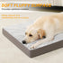 KSIIA Orthopedic Dog Bed Dog Crate Bed Waterproof for Extra Large Dogs, Deluxe Plush Washable Bed, 47 x 29 Inch, Gray