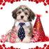 4 Pieces Adjustable Cat Dog Tie with Collar, Puppy Pets Formal Necktie Collars, Bow Ties for Cat Small Dogs Grooming