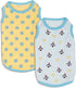 Blueberry Pet 2 Pack Soft & Comfy Terry Cotton Pastel Blue Dog Pajamas & Tank Top T Shirt, Back Length 16"