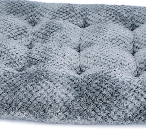 WONDER MIRACLE Fuzzy Deluxe Pet Beds, Super Plush Dog or Cat Beds, Machine Wash & Dryer Friendly (M-Grey, 22" x 30")