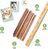 Nature Gnaws Thin Bully Sticks for Dogs 5-6" (1Lb), Mixed Thickness, Long Lasting Natural Thin Beef Chew Bones
