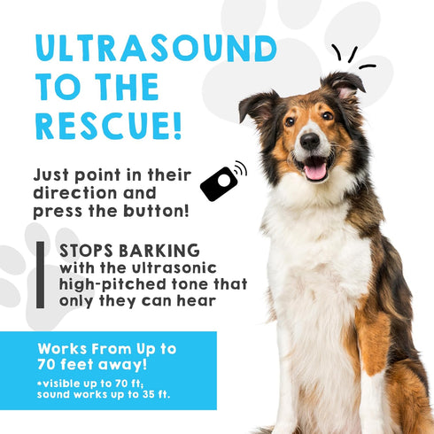 NEW 2024 Bark Begone Rechargeable Dog Trainer - Anti Barking Device, Ultrasonic Emitter, Long Range, Correct Poor