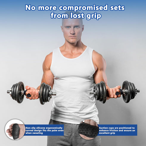 Epritliber Silicone Gym Grips for Weight Lifting,Workout Gloves for Women Men Alternative,Anti Slip Gym Workout