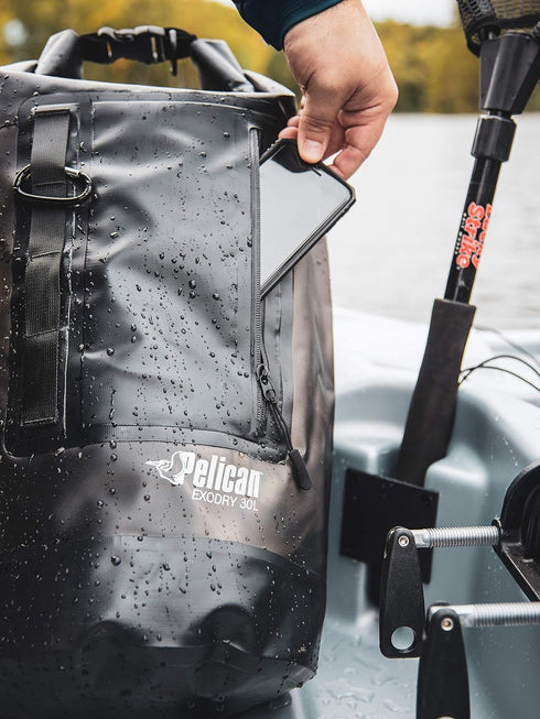 Pelican ExoDry 30L Large Drybag - Waterproof with Backpack-Type Shoulder Straps, Keeps Gear Dry for Kayaking
