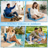 esgwork 2 Pack Portable Poolside Chairs, Foldable Legless Beach Chairs for Adults with Cup Pocket, Lightweight Ground