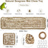 SMICEM 2Pcs 2 Sizes29.53x6.89 &7.48x7.48 Inches Natural Sea Grass Parrot Mat - Foraging Chew Wall Toy with Climbing
