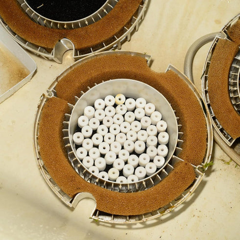 TOPZEA 6 Lb Aquarium Filter Media Ceramic Rings, Bio Filter Medias with Zipper Mesh Bags for Koi Pond, Fish Tank Filter