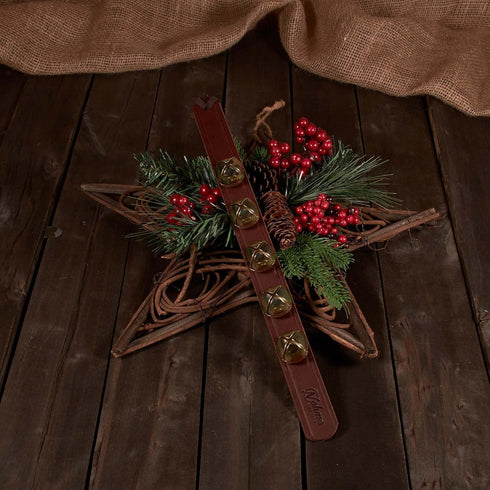Hanging Door Bells Handmade Sleigh Bells & Dog Training Bells for Potty Training, Holiday Dcor, and Multi-Purpose Door