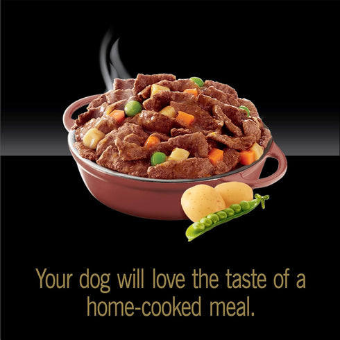 Cesar Home Delight Wet Dog Food, Beef Stew, 3.5 Oz Tray, Pack of 1