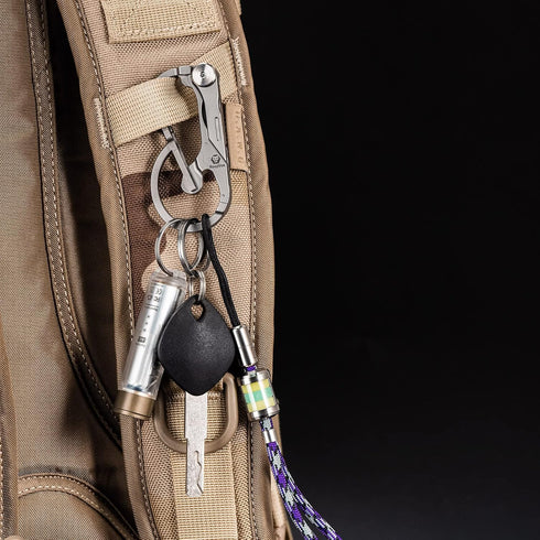 U4 RovyVon Pro+ Plus Titanium Carabiner Keychain Knife, EDC Multitool Pocket Clip with Replaceable Sharp Blade