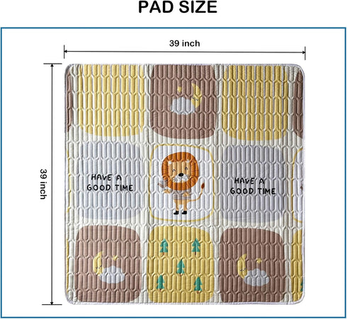 YYVULOON 4 Clips,39"x39",2-Pack,Quick-Absorbent 36" 4-Panel Washable Pee Pads with Leakproof Non-Slip Reusable