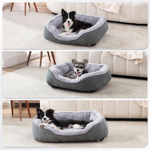 INVENHO Large Dog Beds for Large Dogs, Washable Rectangle Orthopedic Bed, Durable Pet Bed with Anti-Slip Bottom (L