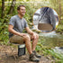 AZSRKRBM 260lbs, Backpacking, Portable Folding Stool with Pocket, Compact Camping Chair Heavy Duty Supports Lightweight