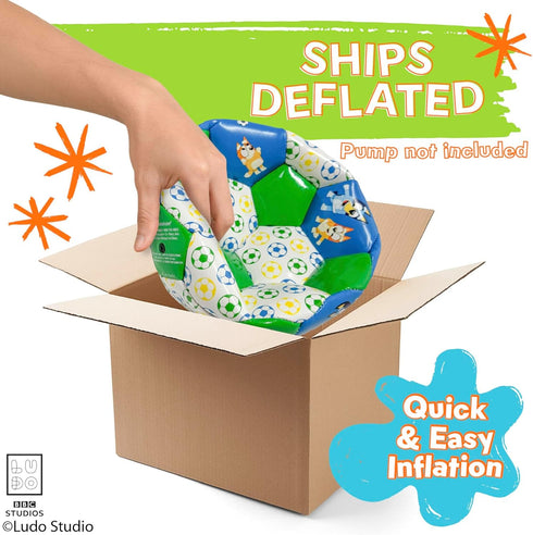 7 Inch 3+ Soccer Ball for Kids Years Old, Ships Deflated, Bluey Jr