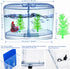 Mini Fish Tank with Divider, Small Beta Fish Tank Shrimp Tank, 2/5 Gallon Double-Compartment Acrylic Habitat