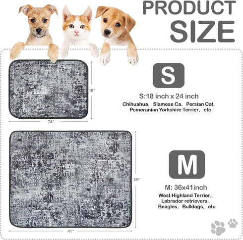2 Pack 36"x41" Qeils Washable Pee Pads for Dogs, Reusable Super Absorbent Leakproof Training Pads, Non-Slip Potty