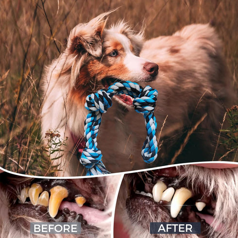 Dog Rope Toys for Medium Large Breed - 100% Indestructible Cotton Chew Toys for Aggressive Chewers