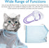 Trimming SUPVOX Adjustable Breathable Cat Bathing Bag with Muzzle for Grooming Nail and Shower Safety