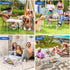Sportneer Portable Folding Camping Table, Adjustable Height, 23.6" L x 15.7" W, with Mesh Layer for Outdoor Use