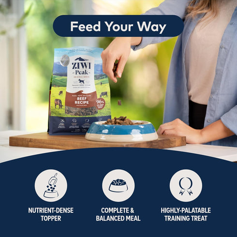ZIWI Peak Air-Dried Dog Food – Tripe & Lamb - All Natural, High Protein, Grain Free, Limited Ingredient (16oz)
