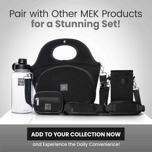 5 Made Easy Kit Water Bottle Carrier Insulated Neoprene - Adjustable Padded Shoulder Strap - Sling Pouch for Glass