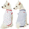 Blueberry Pet Summer Vacation Beach Dog T-Shirts, 2 Pack, Sea Lover Navy Sailor Tank Top, Back Length 10", for Small