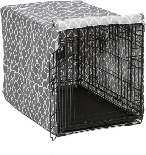 MidWest Homes for Pets Medium Dog Crate Cover, Teflon Fabric Protector, Fits Most 30-inch Crates, Gray