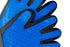 PAIR of Low-Cost Pet Grooming Gloves, Ideal for Grooming, Deshedding, Bathing & Massaging Dogs & Cats, Blue