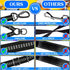 Double Dog Leash – Adjustable Length Long Leash for Training, Reflective Design, Heavy Duty Nylon (Black, Large)