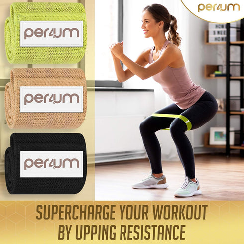 Workout Bands for Women - Fitness Gifts: Fabric Bands for Pilates, Yoga, Boxing with Light, Medium, Heavy Options