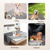 gogobunny 100% Double-Sided Waterproof Dog Bed Cover, Reversible Pet Blanket for Large Dog Cat, Dark Grey/Light Grey