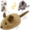 Gigwi Interactive Cat Toy Mouse, Automatic Moving Electronic Cat Toys with Furry Tail, Squeaky Toys for Kittens