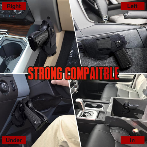 Magnetic Gun Mount Holsters for Car,Truck,Desk,Wall.Gun Holder,Concealed Gun Magnet for Vehicle,Fits Glock,M&P Shield