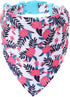 Mile High Life Cute Bandana Collar, Soft Poly Cotton Fabric for Small Dogs, Flower & Fruit Pattern (Peony, Bandana-S)