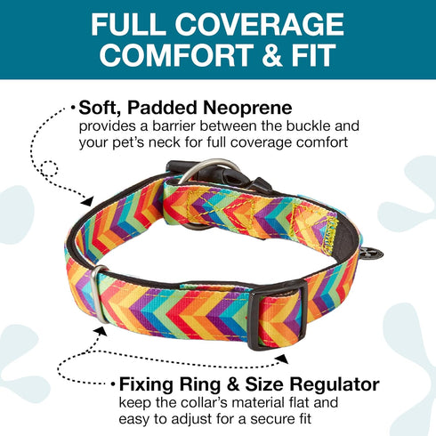 Max & Molly Summertime Dog Collar, Soft Adjustable Waterproof Collar with Safety QR Code Tag, Cute Designs for Small