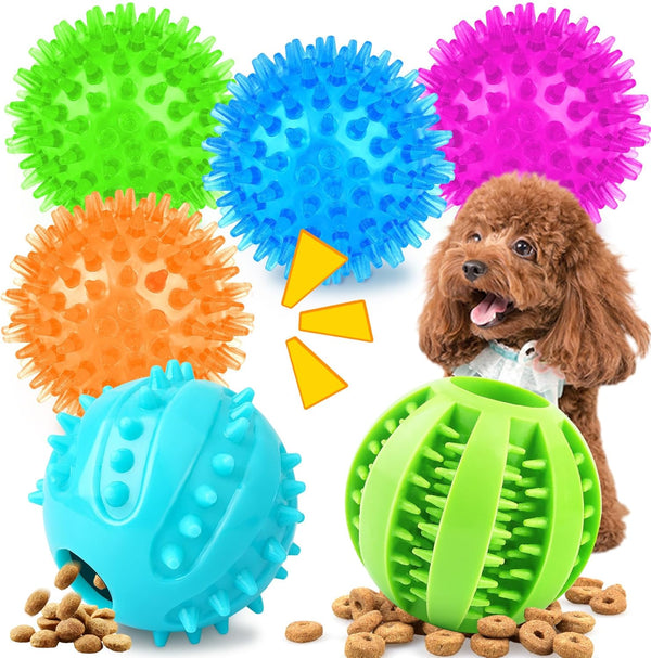 PatsFran Puppy Toys for Teething, 6 Pack Interactive Dog Toys, 2.5" Squeaky Dog
