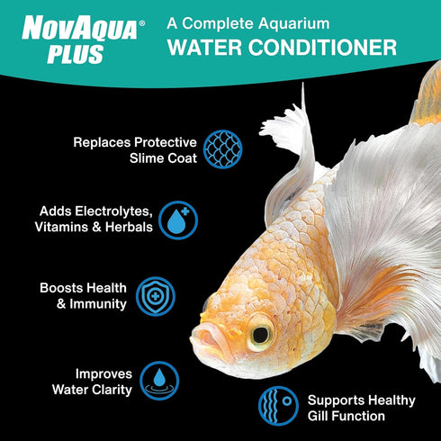 Kordon NOVAQUA Plus - Freshwater & Saltwater Aquarium Water Conditioner, 16 Ounces