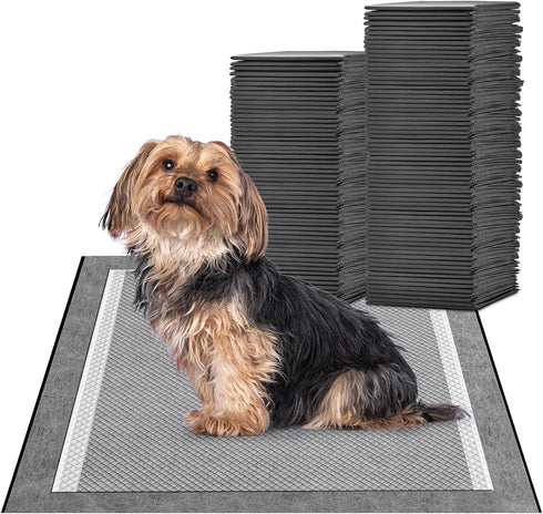 MIZOK Puppy Pads for Dogs 23X24in Pet Pads, Charcoal Odor Eliminating Wee