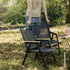 2-Pack Backpacking Portable Folding Fishing Chair with Thickened Steel Frame, Solid Wood Armrests & Teslin Fabric