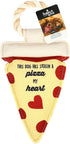 Pavilion Gift Company Stolen A Pizza My Heart Dog Toy, 13", Yellow