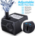 Fountain Pump, 80GPH Submersible Water Pump, Durable Outdoor Fountain Water Pump with 7.2ft Power Cord